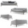 Couch Livingroom Grey Linen Sectional Sofa Set